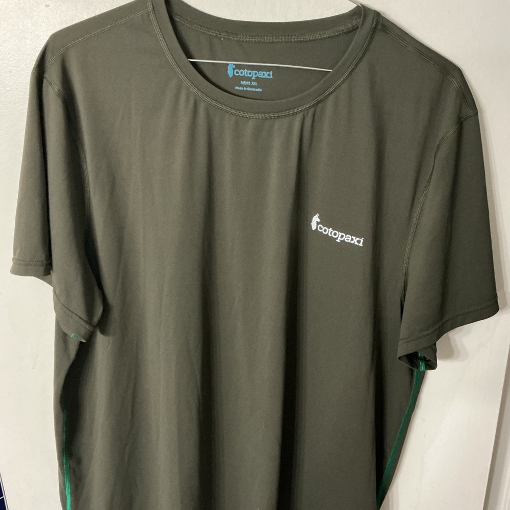 cotopaxi Olive Green Short Sleeve Performance Tee